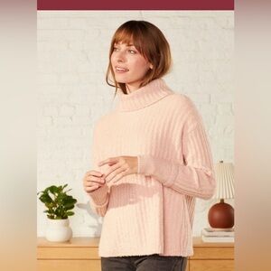 UpWest Soft Blush Turtleneck Sweater